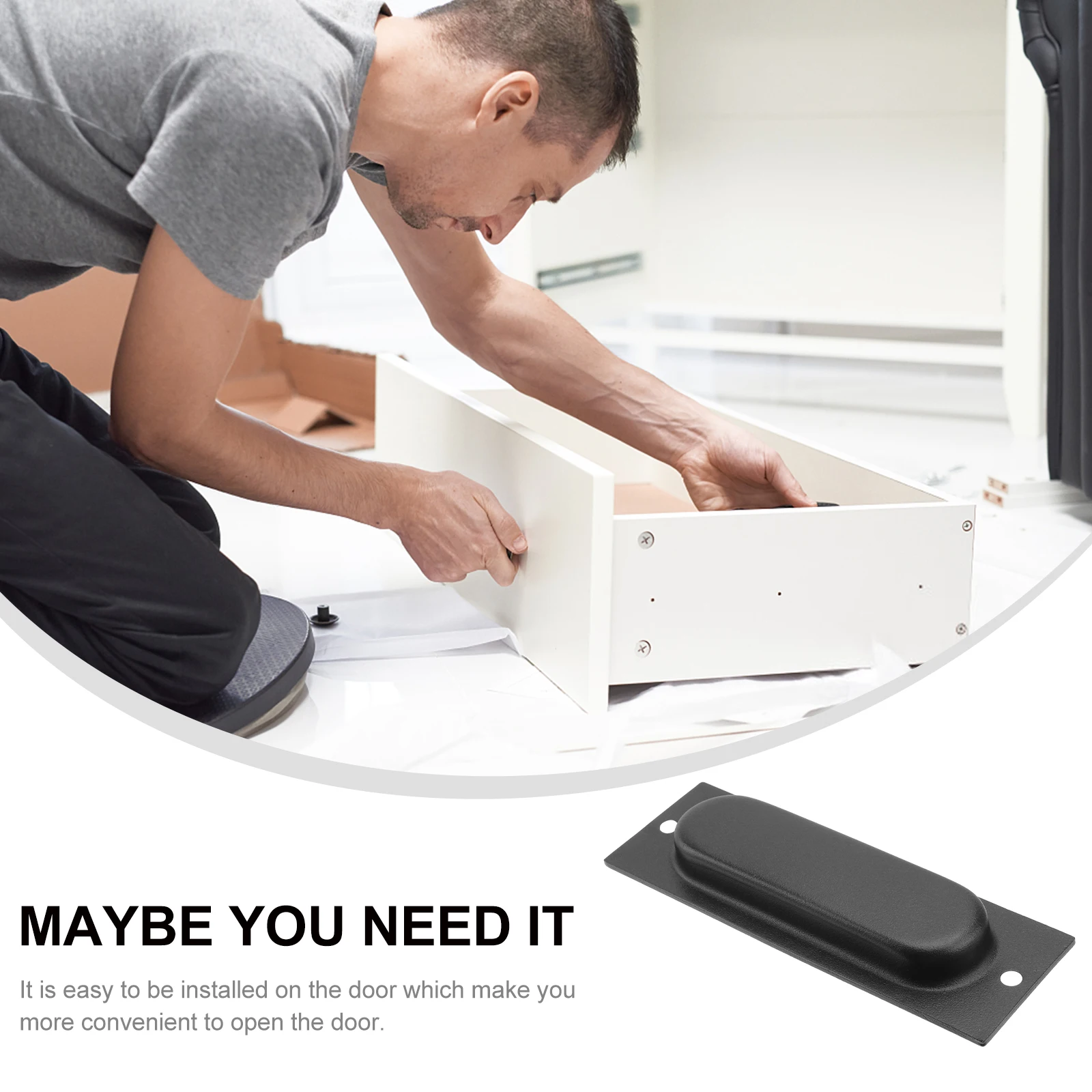 Square Stainless Handle for Sliding Barn Floding Door Pull Door Pull Black Hidden Invisible Foldable Hardware Durability