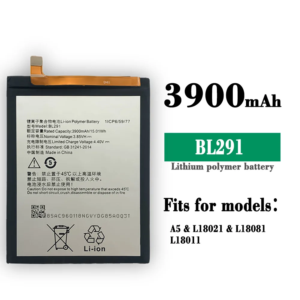 

High Quality New Replacement Battery For Lenovo A5 Built-in Phone L18011 Phone Battery BL291 3900mAh Mobile Phone Board Battery