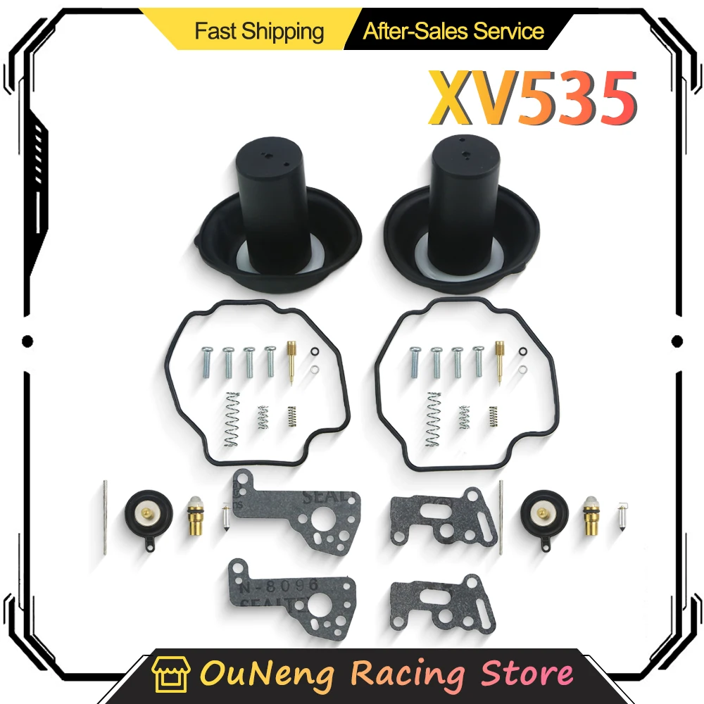 Motorcycle Carburetor Repair Kit for Yamaha Virago 535 XV400  XV500 1994-1998 XV535 1990-2001 XV 535 XV500S Plunger Diaphragm