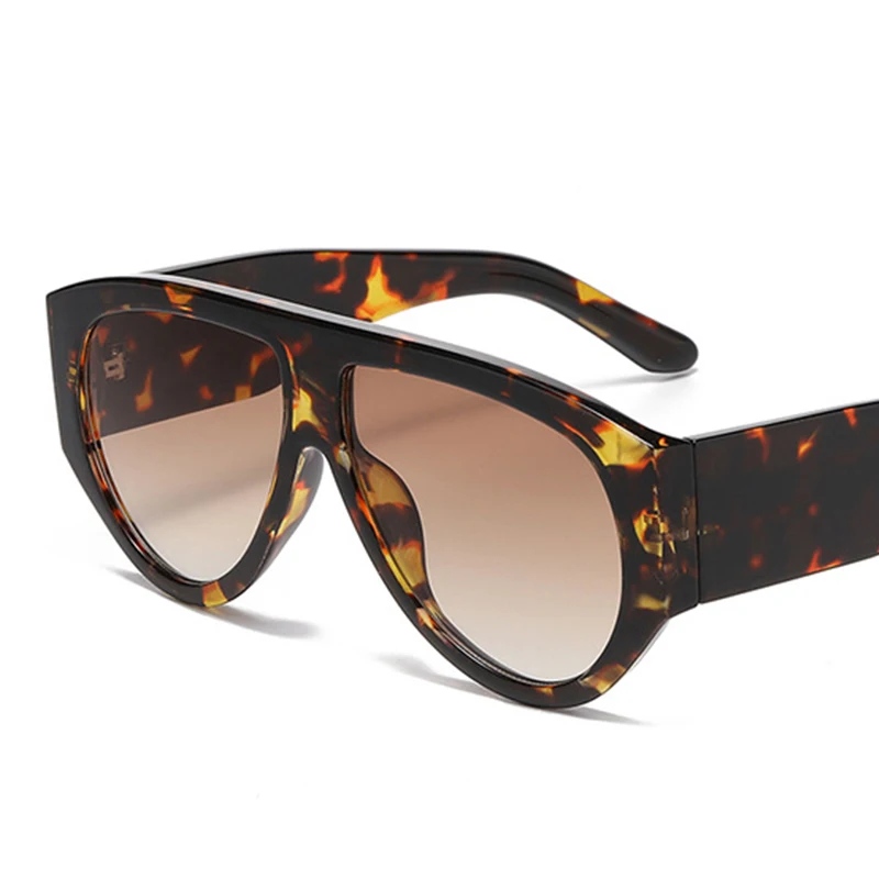 Brand Oversized Pilot Sunglasses for Women Fashion Big Frame Red Punk Sun Glasses Men Vintage Luxury Designer Windproof Popular
