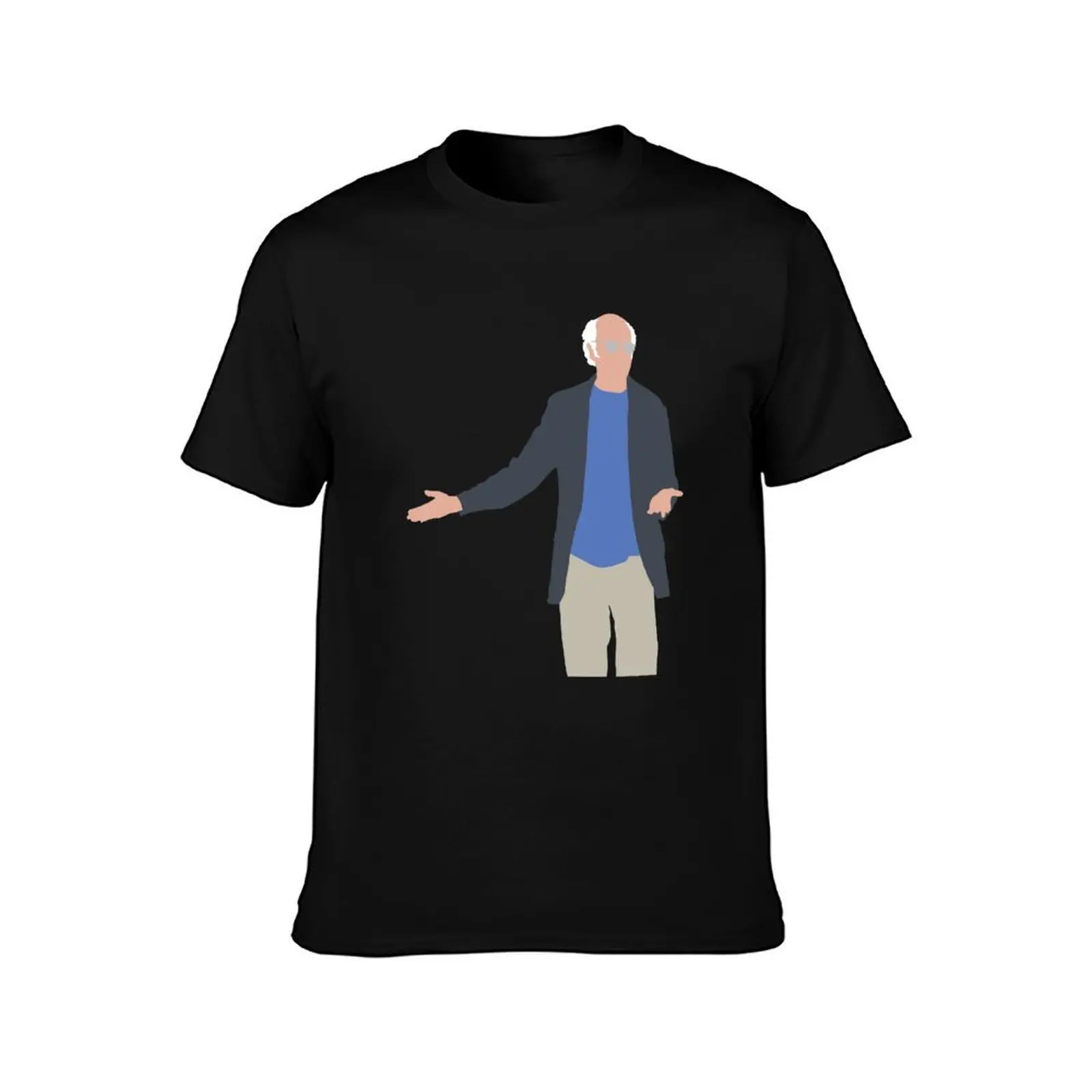 The Larry David Shrug - Curb Your Enthusiasm T-Shirt All Match Print Short Sleeve Top T-Shirt