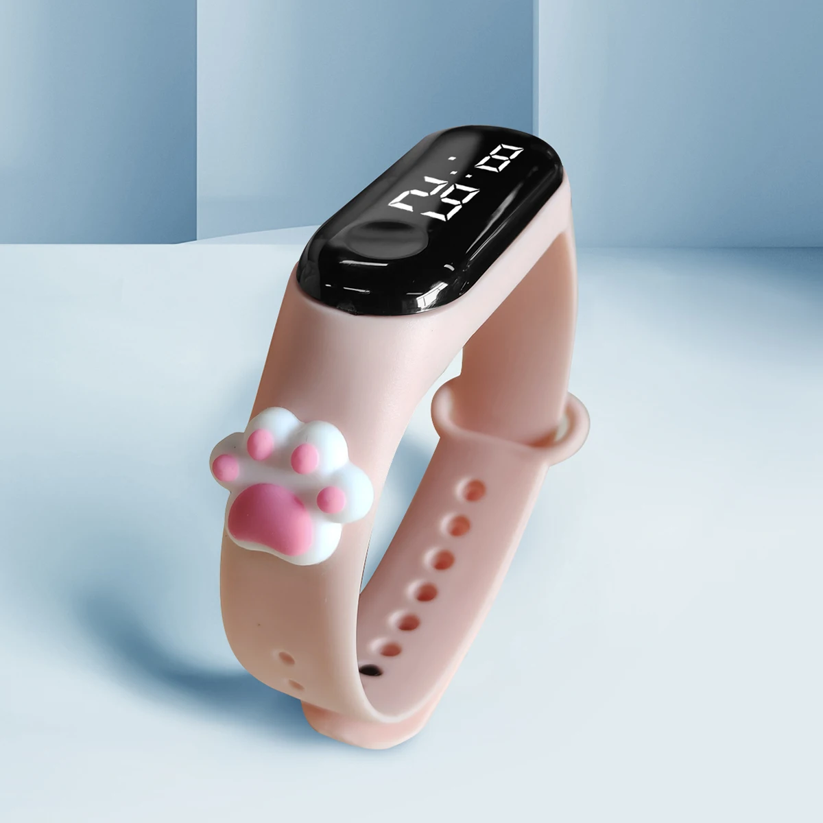 子供のスポーツスマートウォッチ、かわいいクマ、ヤシ、LEDタッチスクリーン、男の子と女の子、フェスティバルギフト