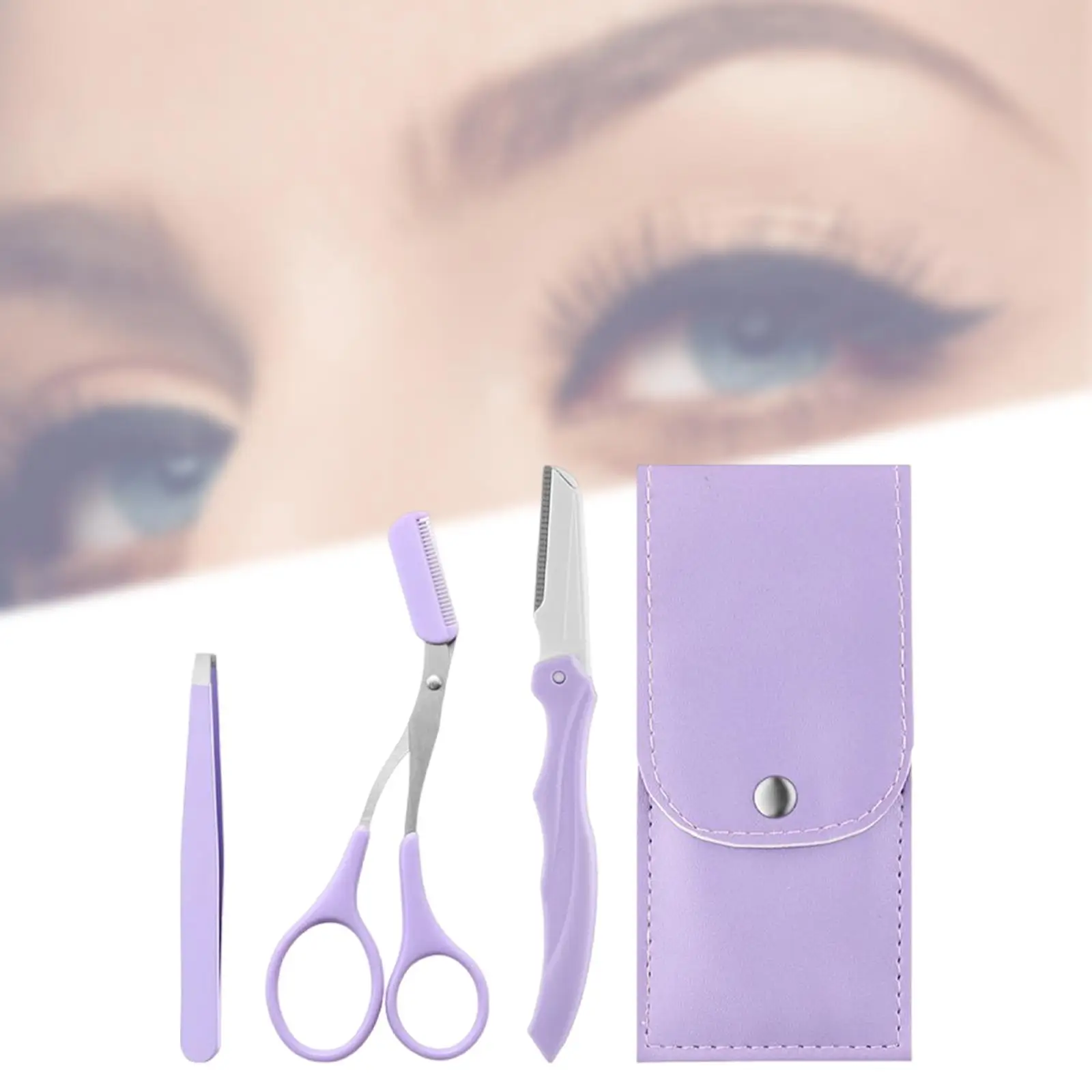 Eyebrow Grooming Kit Foldable Eyebrow Trimmer Lightweight for Home Travel image 3