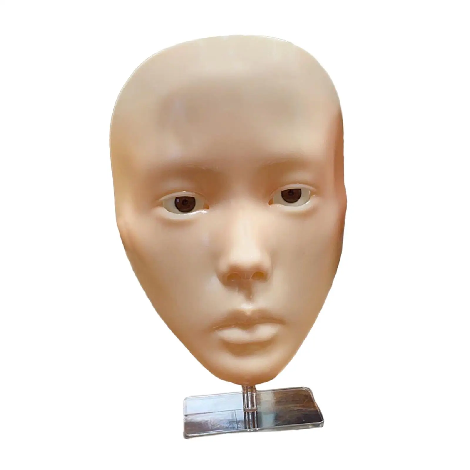 3D Silicone Makeup Practice Board Face Mannequin Head with Stand Face Painting Accessories Professional Accessory