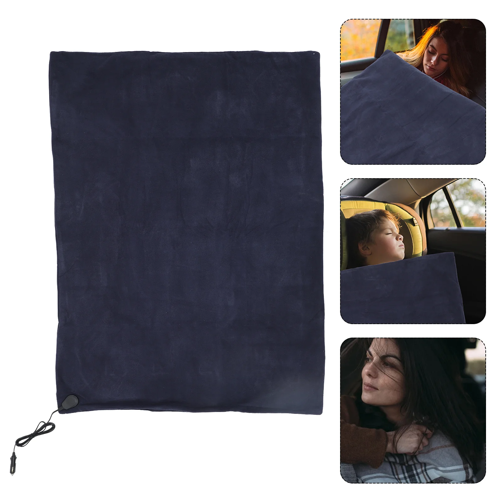 

Heating Car Blanket 12V Auto Electric Heated Travel Throw Blanket Fast Heating Thermostat Cutoff Durable Easy Wash for Winter