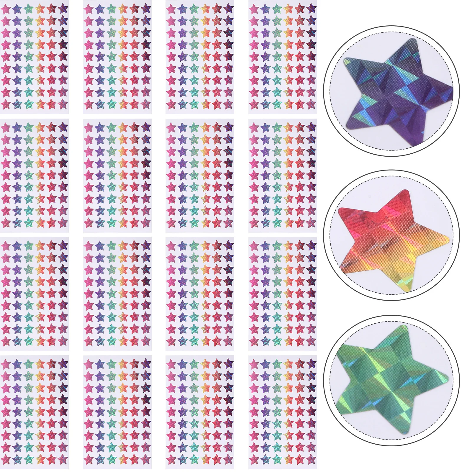 

20 листов наклеек с принтами пентаграмм, самоклеящиеся водонепроницаемые стикеры в виде звезд для наградных таблиц учителей и учеников, приглашений на день рождения
