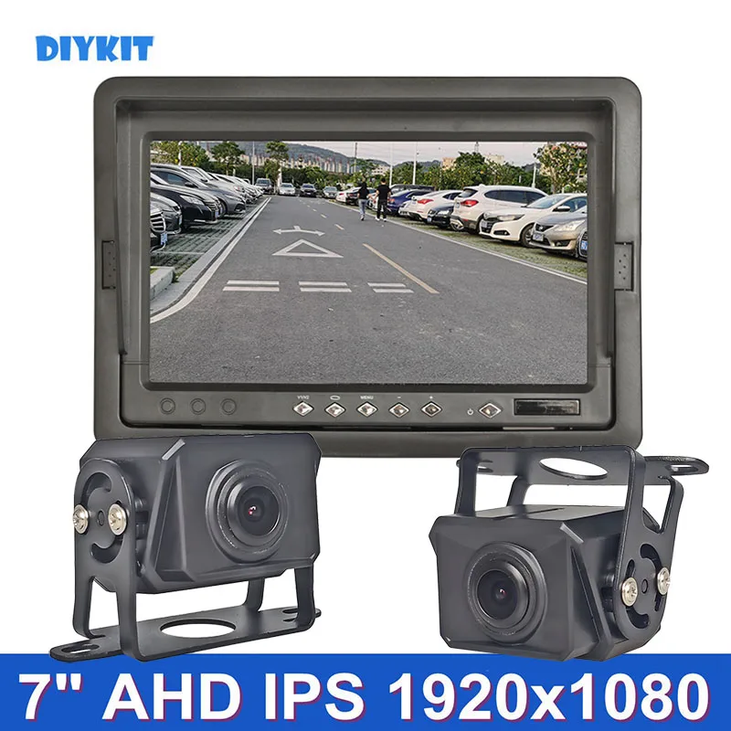 

DIYKIT 1920x1080 7inch AHD IPS Rear View Car Monitor IP68 Waterproof Starlight AHD Rear View Camera for Car Bus Houseboat Truck