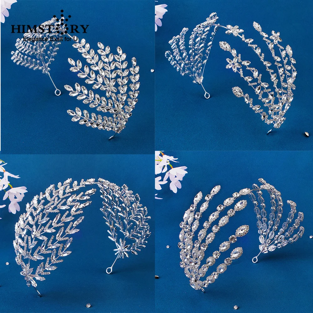 

HIMSTORY Crystal Branch Wedding Headband Rhinestone Wedding Hair Accessories Women Headwear for Banquet Bridal Tiara Hairbands