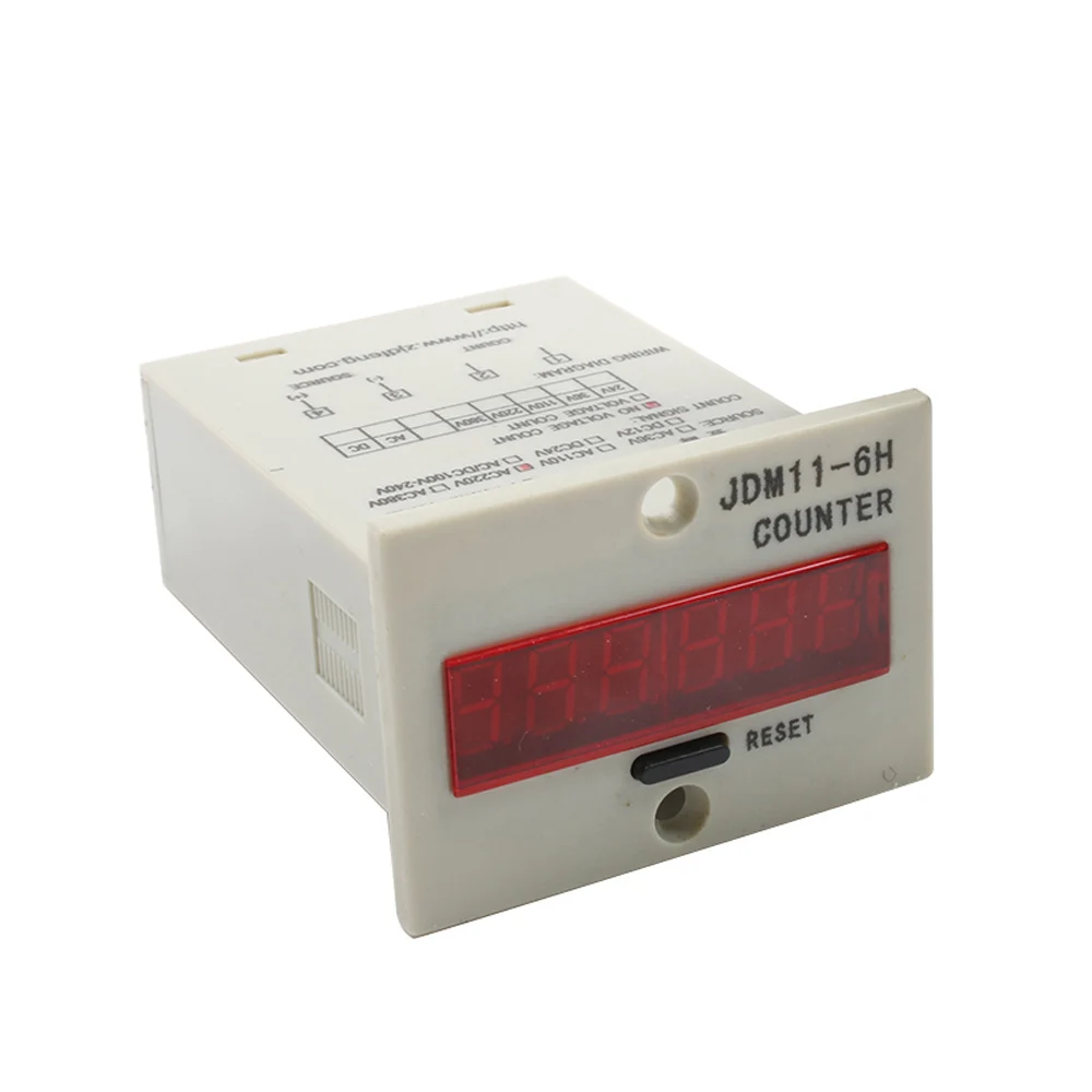 JDM11-6H Electronic Accumulating Counter AC 220V 110V DC 12V 24V Digit Display Length Counting