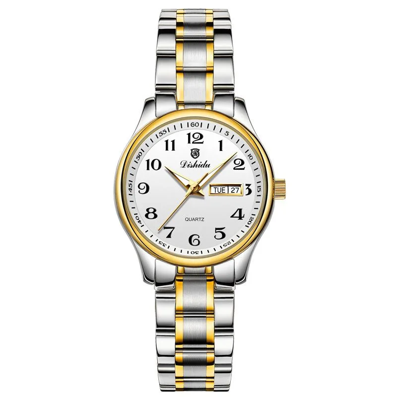 Elegante orologio da donna grande digitale impermeabile luminoso doppio calendario orologio al quarzo di mezza età squisito High Sense women's Wa