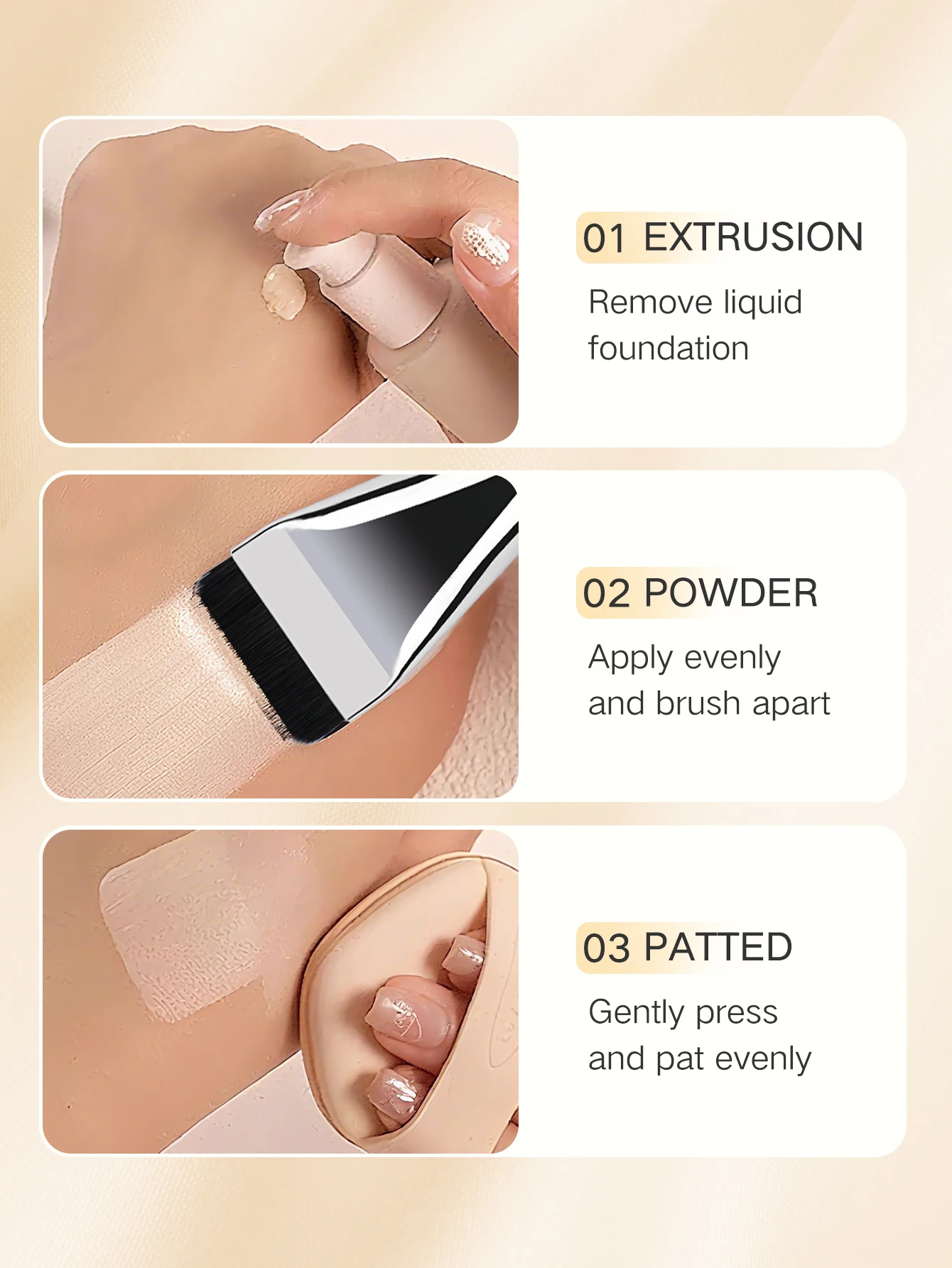 Brocha para base ultrafina, esponja de maquillaje con cojín de aire negro, brocha para máscara plana, juego de brochas para base, herramientas de maquillaje profesionales