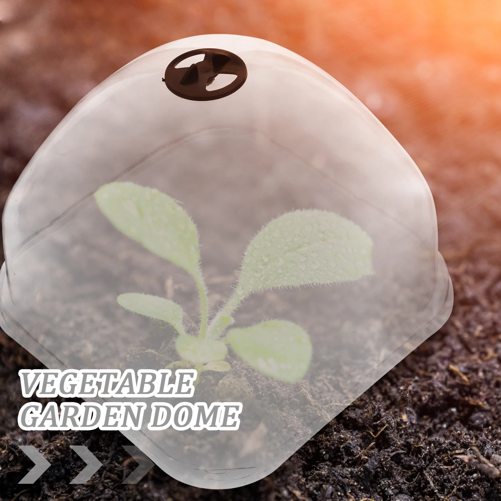 

10Pcs Plant Protection Humidity Dome Transparent Garden Cloche Dome Adjustable Vent Plant Cover for Healthy Growth