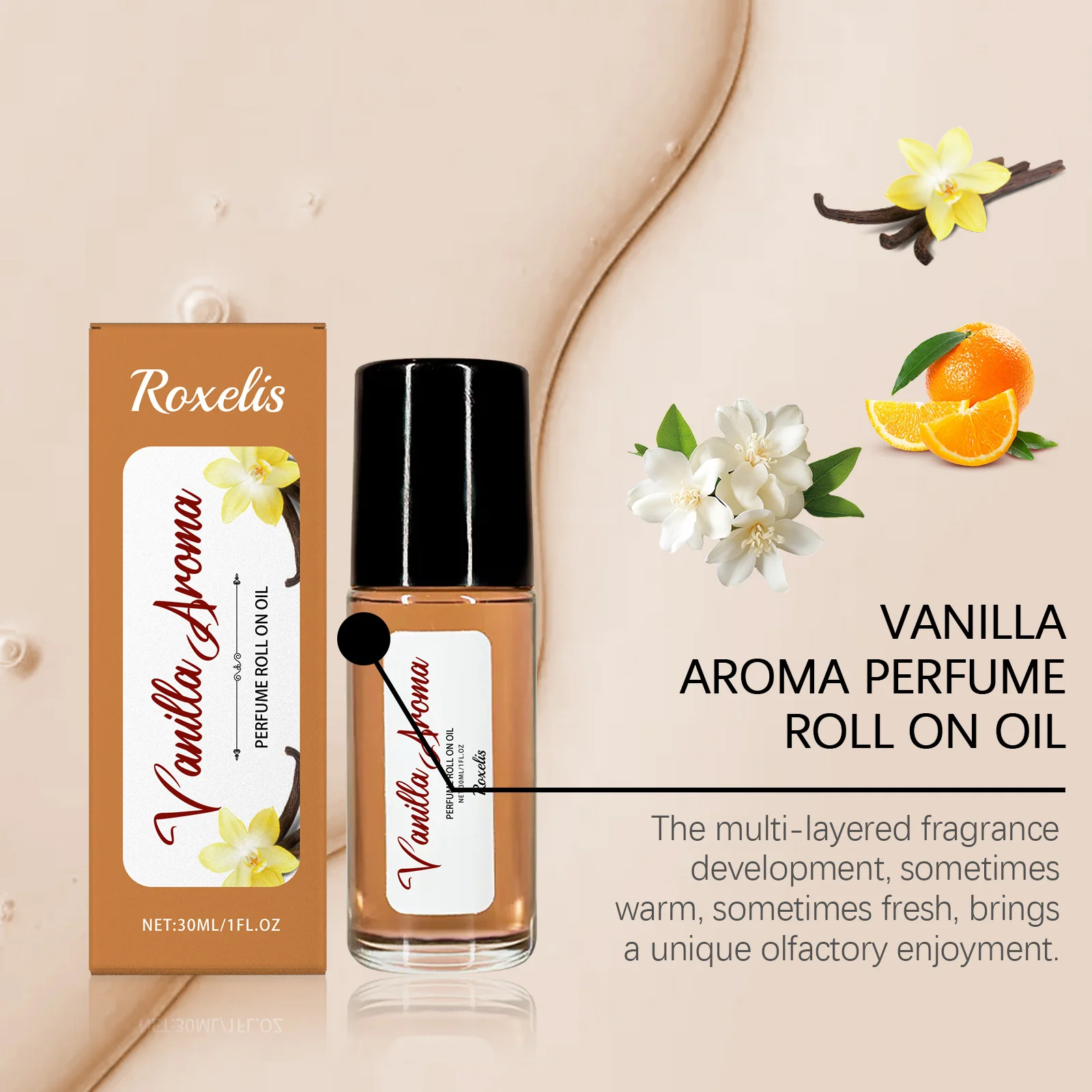 Perfume perfumado de vainilla para mujer, aromaterapia duradera, fragancia de flores, glamour, citas, estimulante, coqueteo, rodillo de feromonas, Perfume