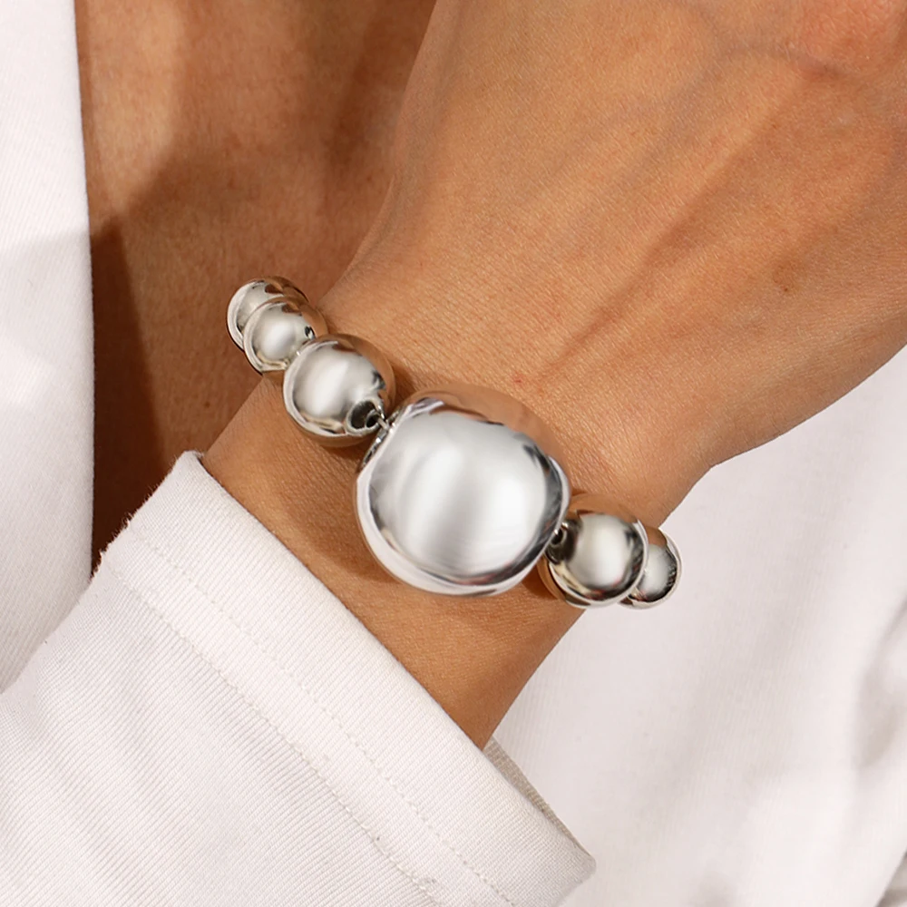 Aihua Große mehrschichtige stapelbare Perlen-Halskette, klobige Kette, Perlen-Halsreifen für Damen, modisch, Nacht, Party, Schmuck, Geschenke – Detail 13