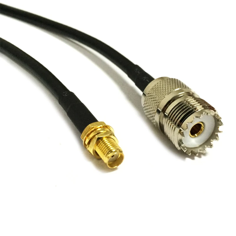 1pc New Modem Coaxial Cable SMA  Female Nut Switch  UHF Jack SO239  RG58 Pigtail Adapter 50CM  20