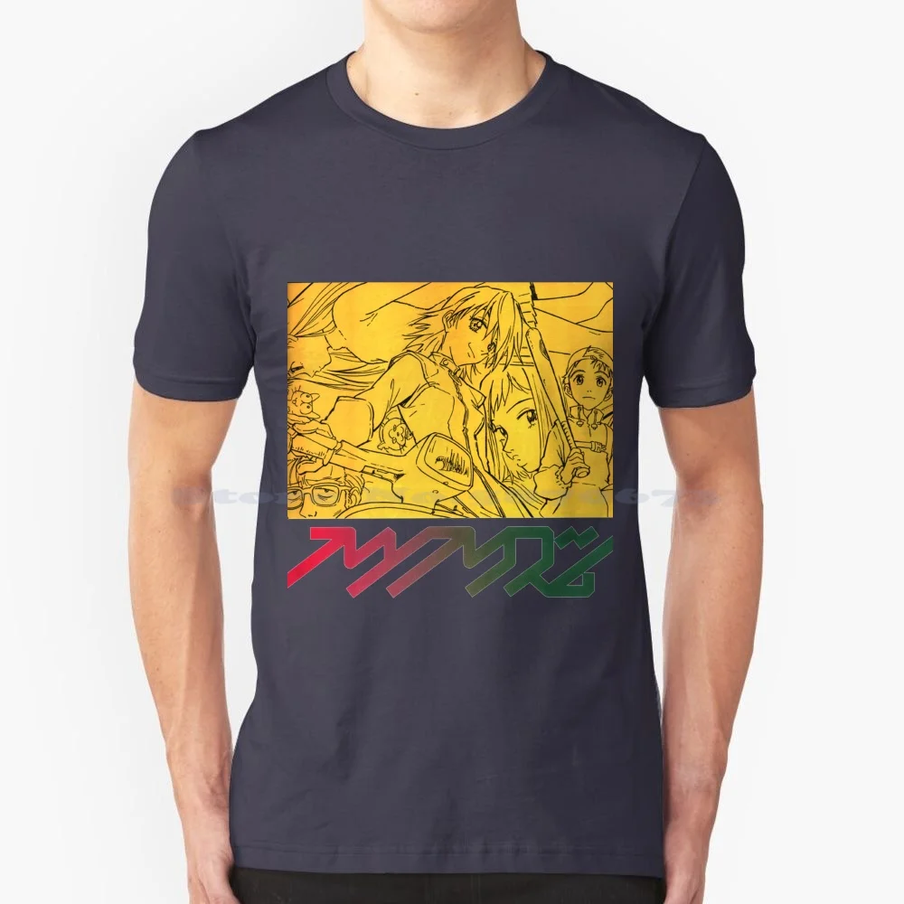 Flcl Rg-Artbook T Shirt 100% Cotton Tee Flcl Anime Gainax Haruko Haruhara Haruhara Haruko Fooly Cooly Furi Kuri Manga Mamimi