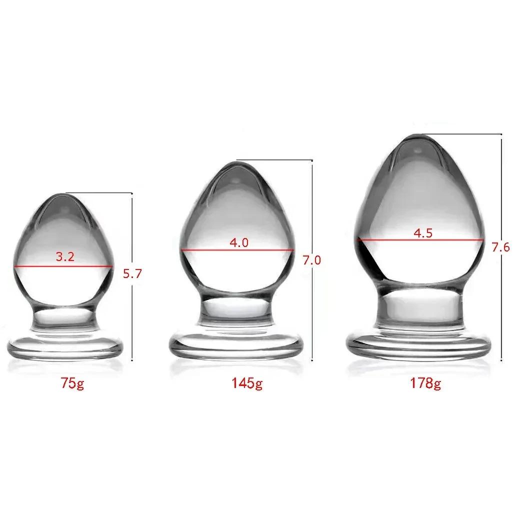 3 حجم بعقب موسع المكونات الشرج للنساء المهبل المتوسع الزجاج قضبان اصطناعية كبيرة الإناث معدات الاستمتاع واللعب الجنسي الكبار ألعاب المثيرة