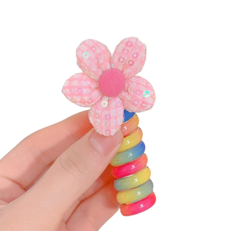 Dopamine Girls Hair Tie Candy Color Ponytail Elastic Hair Bands Lovely Hair Scrunchies Telephone Wire Hair Accessory