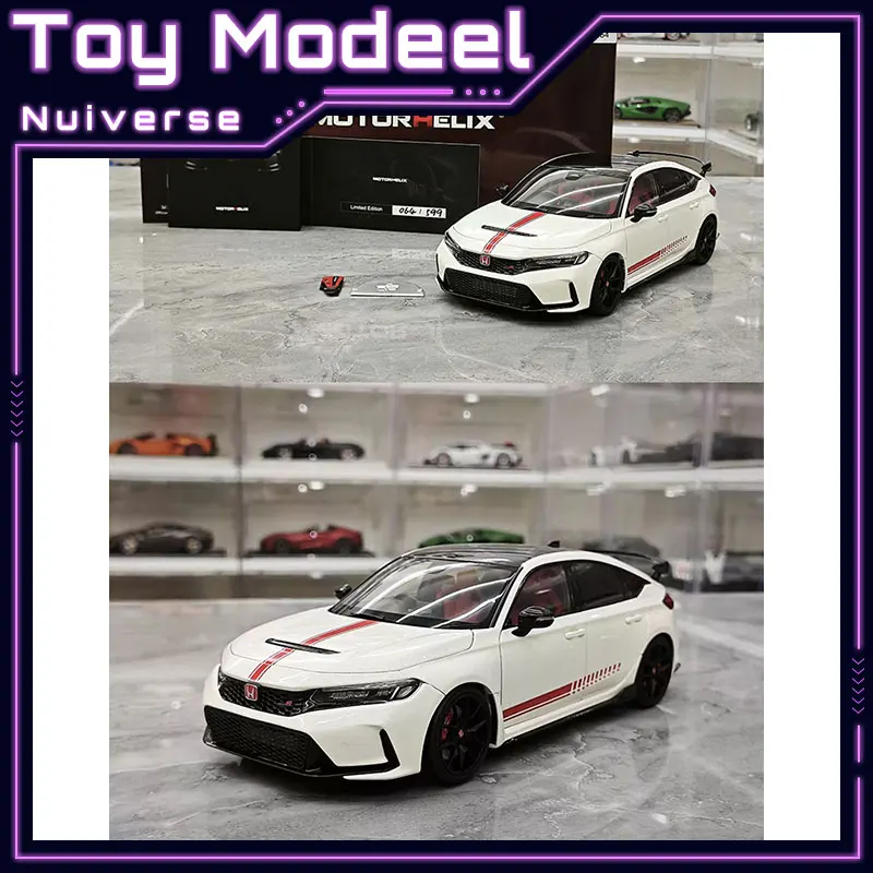 

Модель автомобиля Motorhelix 1/18 Honda Civic Type R FL5, полностью открывающаяся, из литого металла, для домашней коллекции, статическая модель, игрушка для мальчиков, подарок