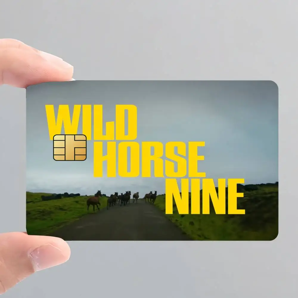 Film W-WilD H-Horse N-Nine Card Stickers for Bank Access Protective Waterproof Film Cover Sticker Surprise Gift