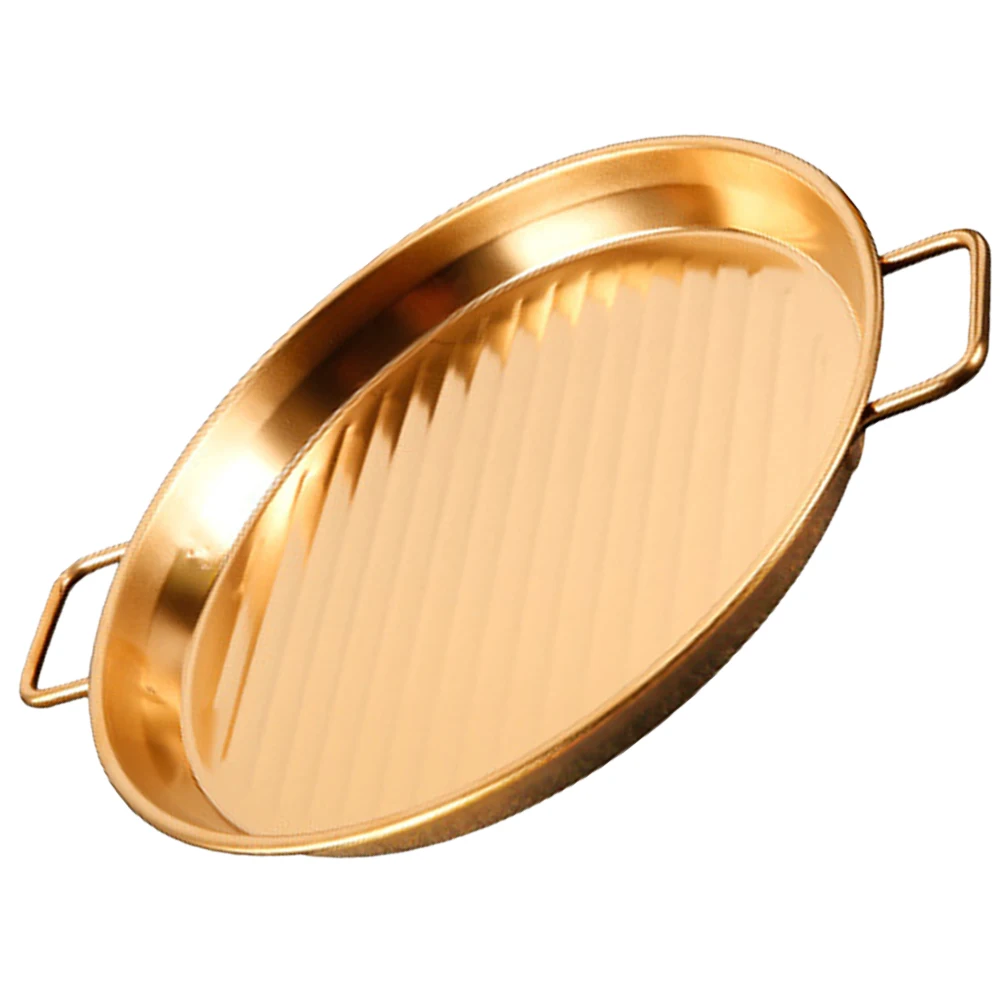 

Drain Snack Plate Draining Serving Platter Trays Metal Large Stainless Steel