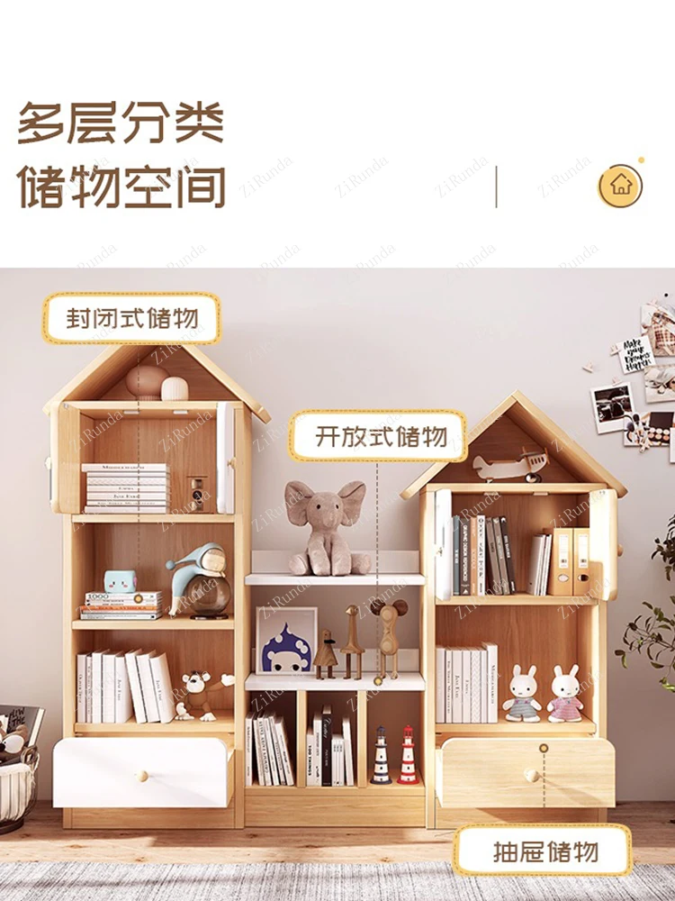 *Livros ilustrados infantis estão em prateleiras para casa