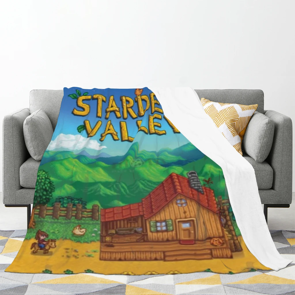 S-Stardew V-Valley Comfortable Flanne Blanket Fluffy Soft Bedroom Decor Sofa Blankets Comforter Home and Decoration