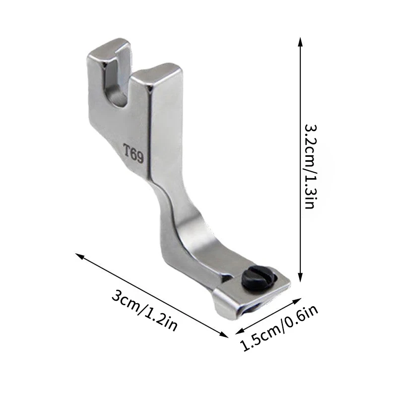 【HGPA】T69 Piedino con cerniera invisibile regolabile Piedini con cerniera unilaterali per accessorio industriale per macchina da cucire ad ago singolo