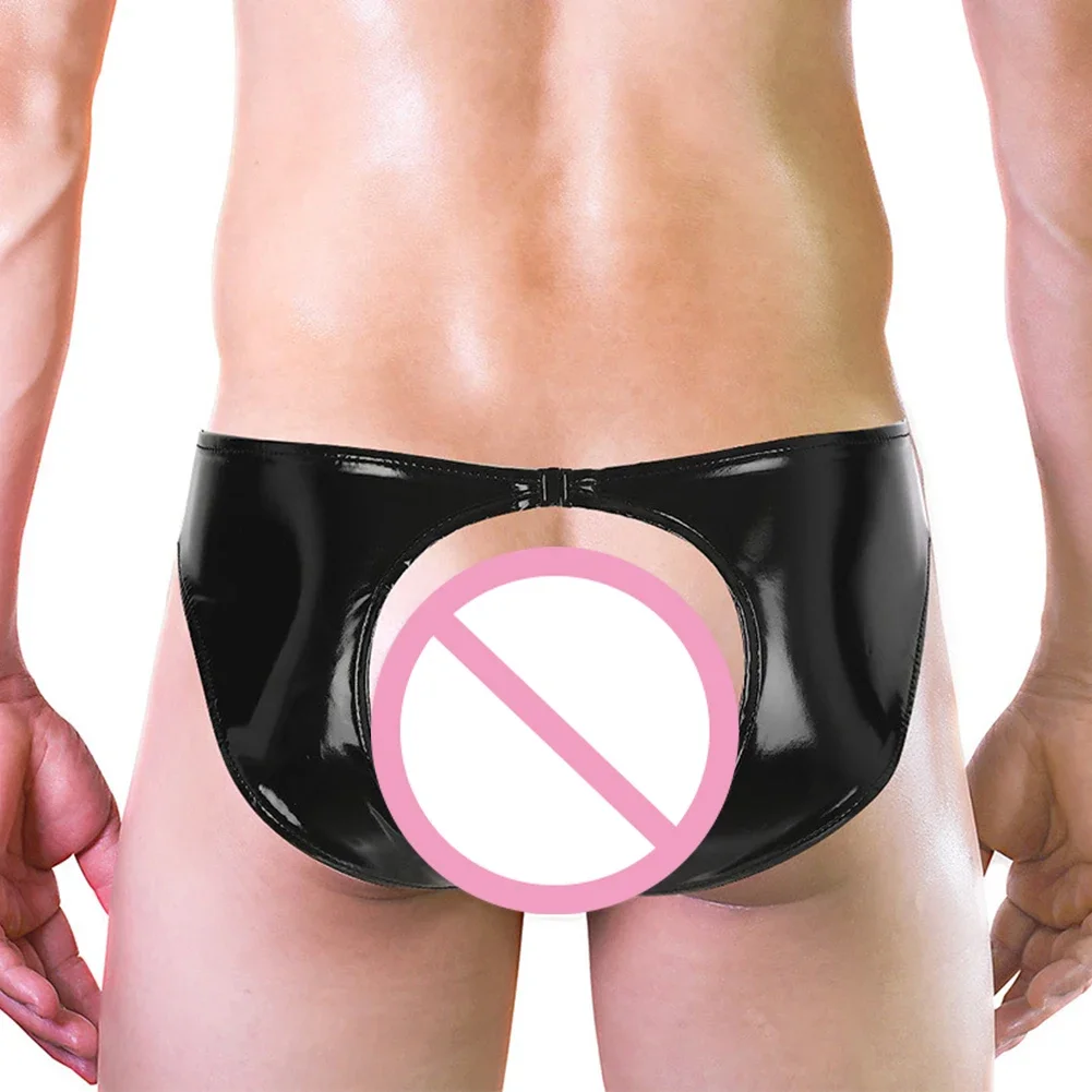 

Men's Underpants Faux Leather Briefs PU Soft Material Lightweight Breathable Comfortable Fashion Forward Design