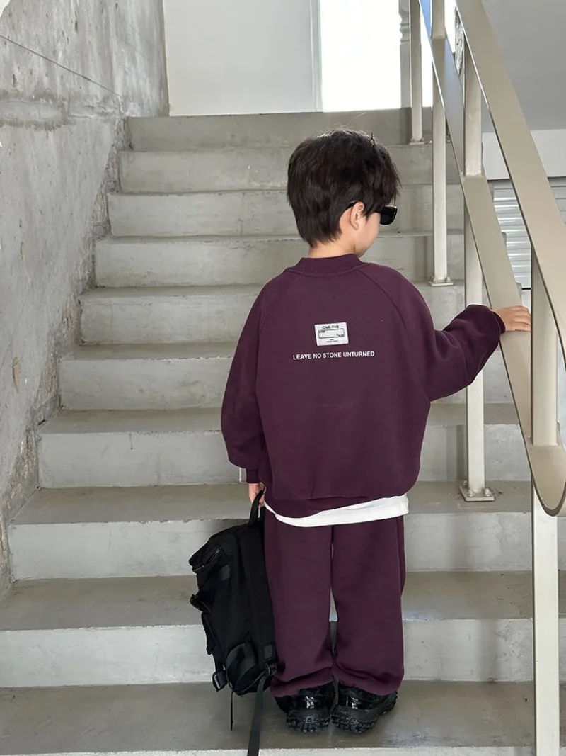 RAISE Winter-Set für Teenager-Jungen, 2-teiliges Kleidungsset, Sweatshirt mit Buchstabenmuster und Fleece-Unterhose, warmes, dickes Kinder-Outfit für Jungen. – Detail 27