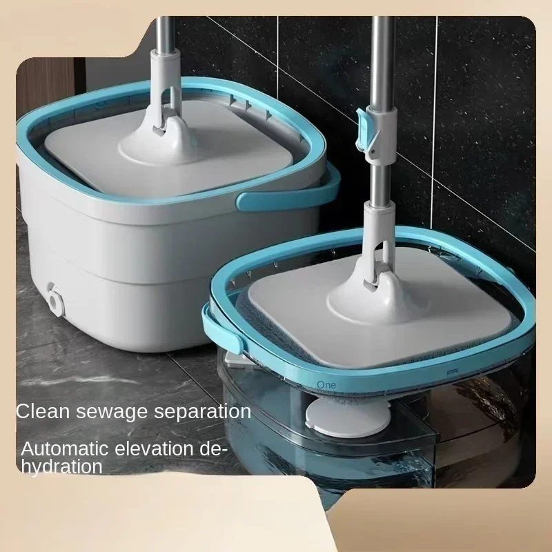 Clean Dirt Separation Mop Bucket Mop Lazy Labor-Saving Wholesale Mopping Gadget Rotating Mop Hand Wash-Free Household