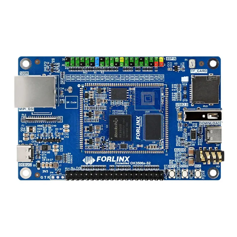Forlinx OK3506-S12 mini SBC com núcleo Rockchip ARM, design de baixa potência e interfaces compatíveis com Raspberry Pi