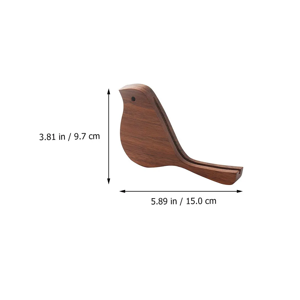 1Pcs Elegant Solid Wood Bird Craft Desk Calendar Holder Wooden Message Stand Desktop Display Decor for Home Office Dorm Use