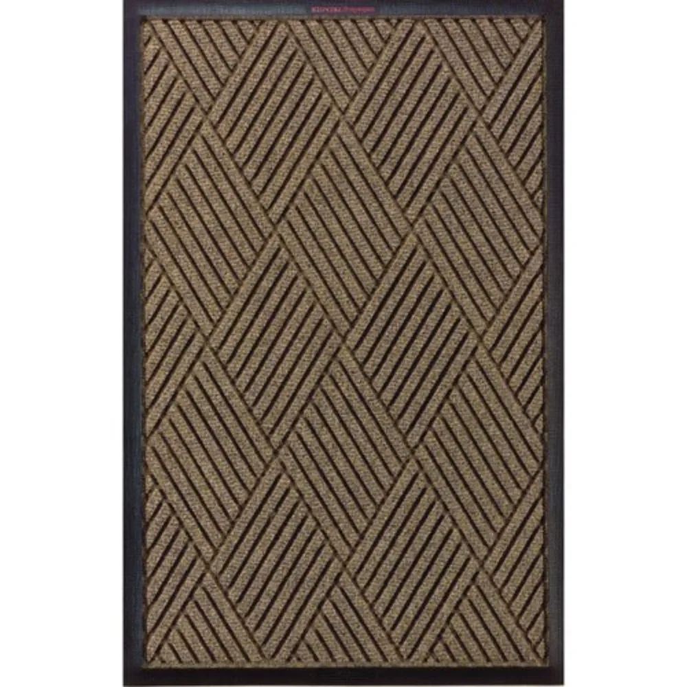 Commercial-Grade Entrance Mat with Diamond Pattern & Rubber Border | Indoor/Outdoor, Quick