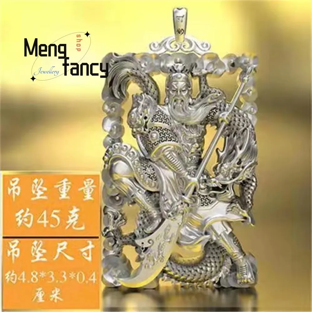 

Male Domineering Personality Guan Yu Wu God of Wealth Thai Silver Pendant Exquisite High-grade Handicraft Luxury Quality Jewelry