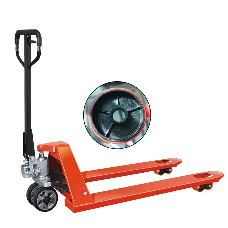 

Professional wholesale Ce 1 ton manual forklift manual pallet truck parts with rubber wheels