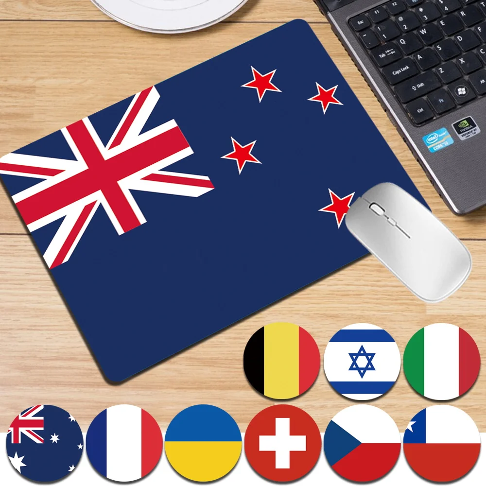 Fashion Gaming Mousepad Waterproof Computer Desk Mat National Flag Pattern Gamer Mouse Pad PU Leather Office/Home PC Laptop Mats