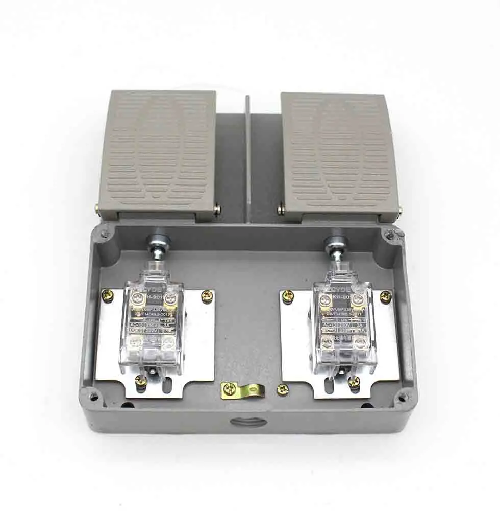 YDT1-16 AC 380V 6A aluminum double with KH9011 core silver point foot pedal switch MD6-L02