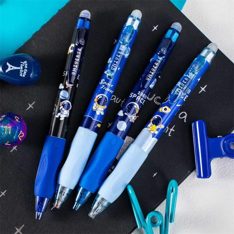 36pcs/lot Creative Astronaut Erasable Gel Pen Cute 0.5mm Signature Pens School writing Supply Promotional Gift