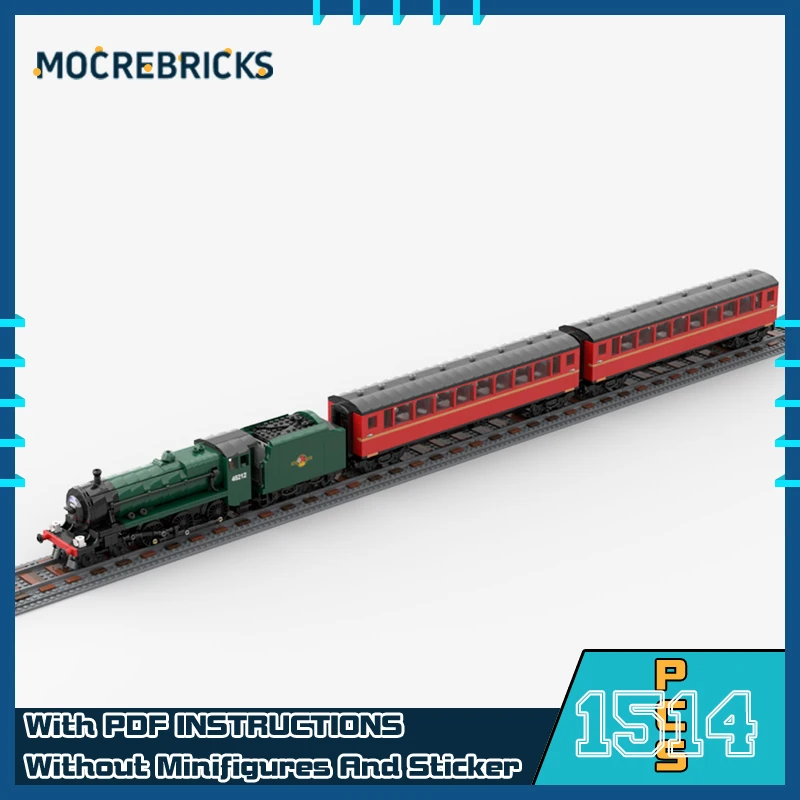 

MOC Jacobin паровая каретка модель пассажирского поезда DIY строительный блок сборка технологии кирпичи игрушки для детей рождественский подарок