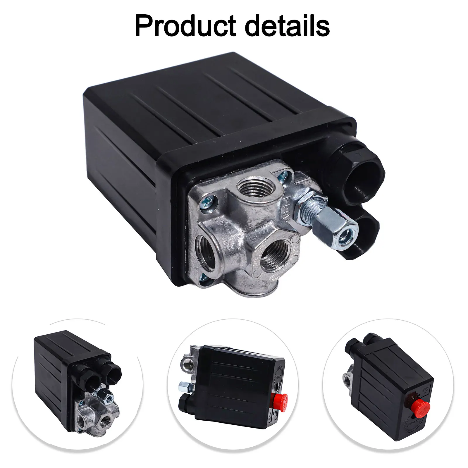 Air Compressor Pressure Switch Control Valve 90-120 PSI 240V 4 Port Manifold Regulator Gauges For Air Compressors Accessories