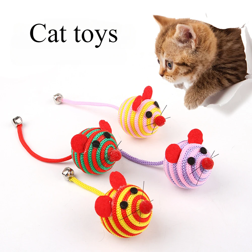 

Cat Toys Cute Colorful Little Mouse Self Hi Cat Toys Bell Mouse Soothing Pet Supplies