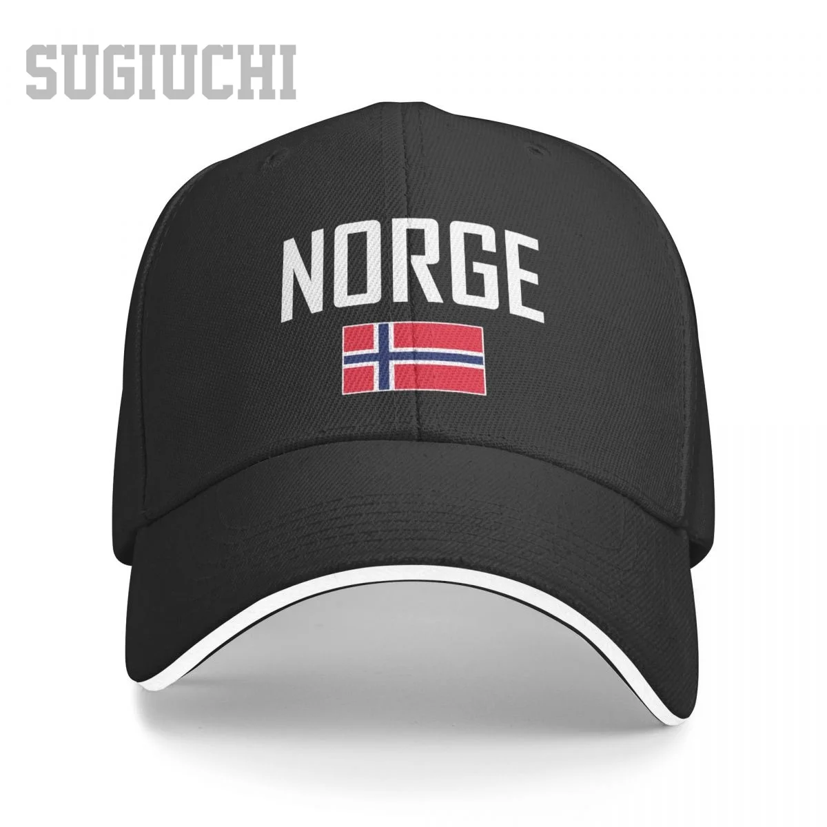 Sandwich Norwegen NORGE Flagge Und Schriftart Baseball Kappe Männer Frauen Hip Hop Caps Snapback Golf Hut Angeln