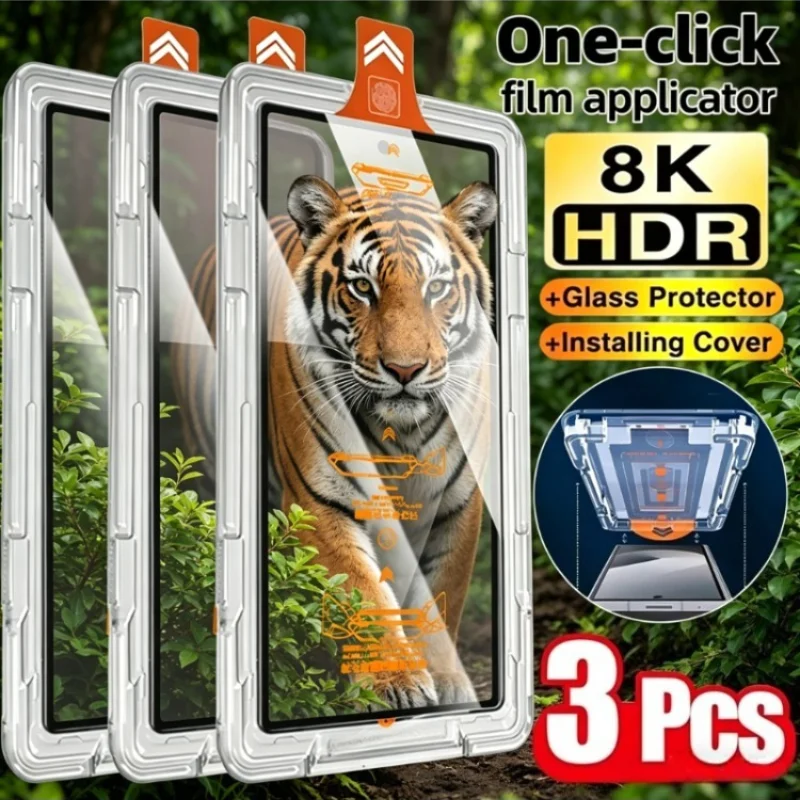 3PCS Dust Free Easy Install Tempered Glass Screen Protector Anti-Scratch Full Cover For Samsung Galaxy Z Fold 8 7 6 5 Film Cover