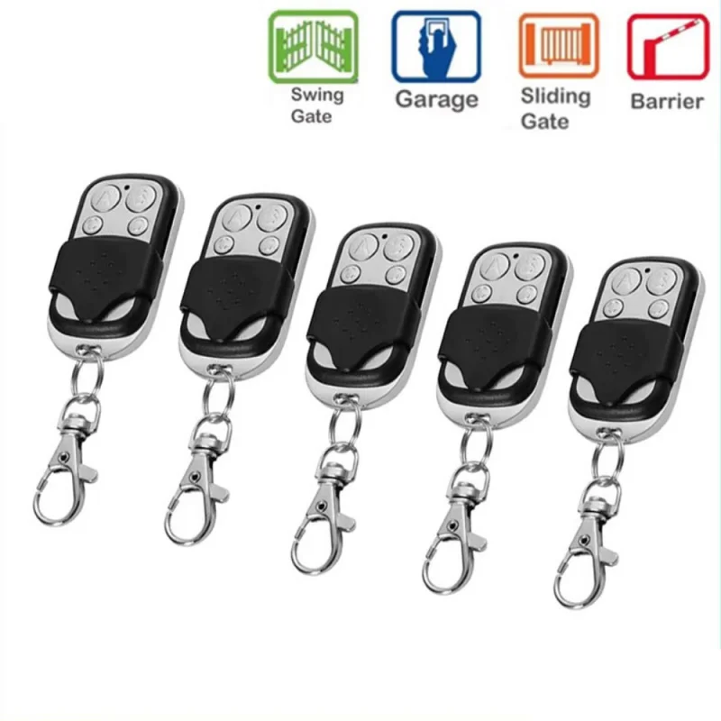 1-8pcs Universal 4-Button Garage Door Remote Control 433MHz Clone Fixed Learning Rolling Code Duplicator Garage Remote Control