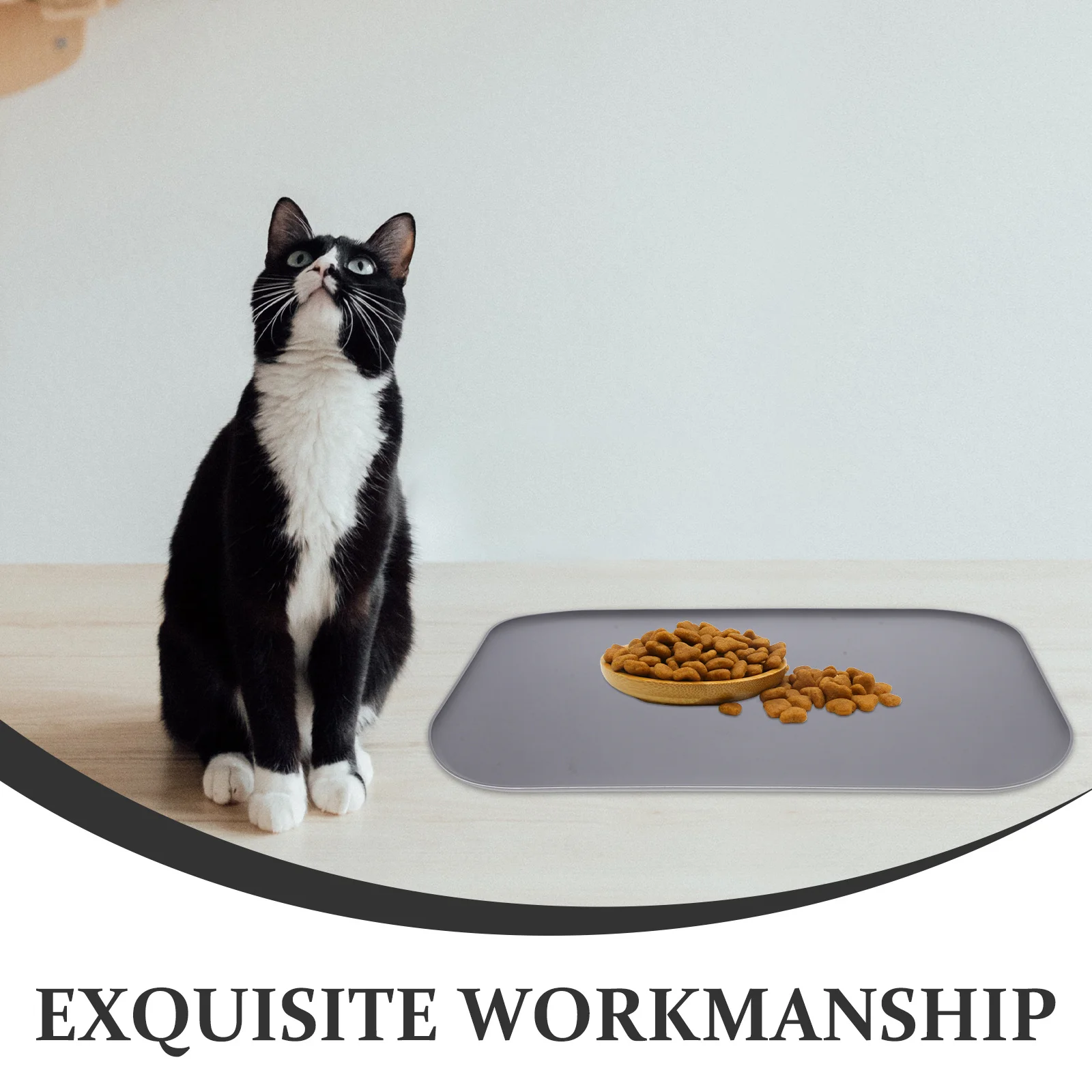 

Silicone Pet Feeding Mat Raised Edge Dog Cat Food Mat Leakproof Non Slip Feeding Placemat Silicone Pet Placemat