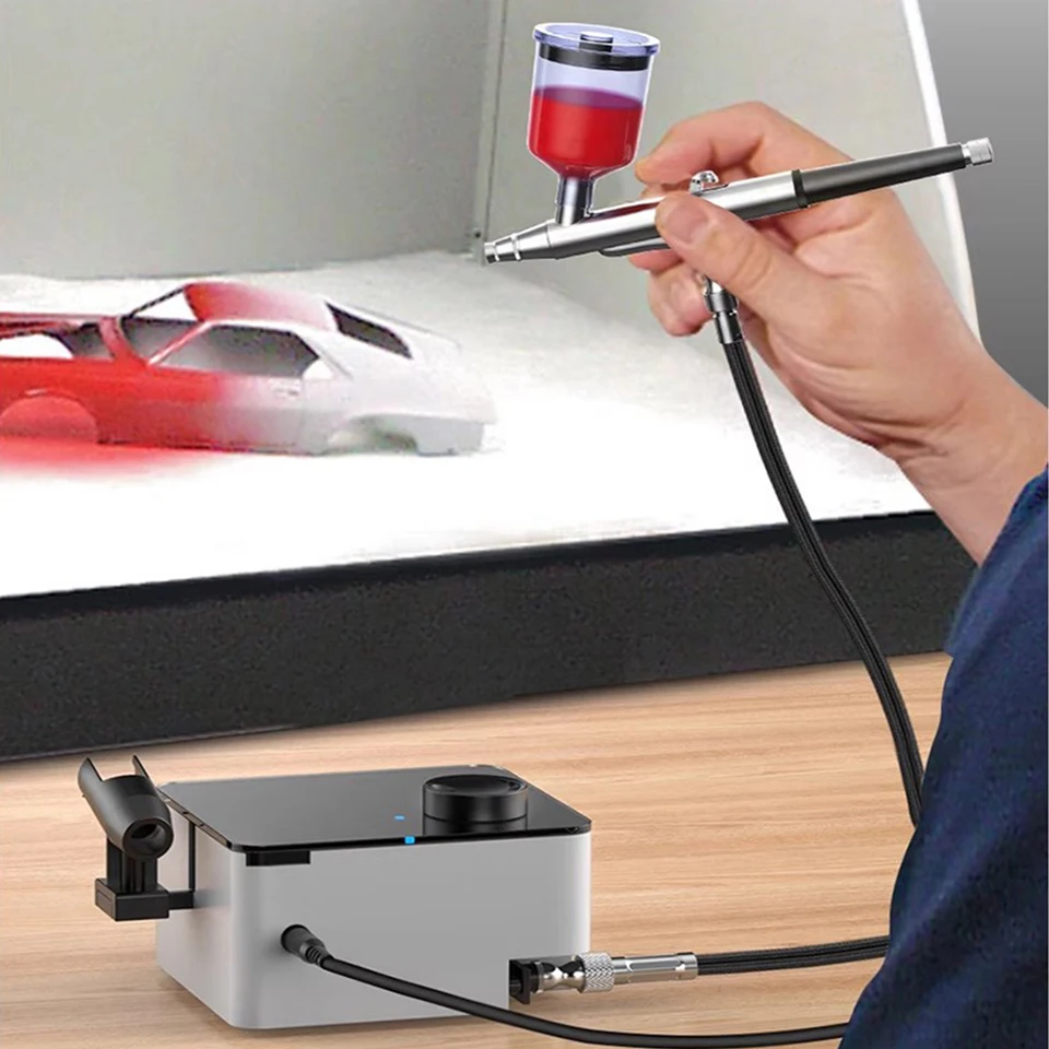 Mini Airbrush Pen for Models - Electric Spray Gun for Acrylic Paint, Cake Decorating, Nail Art & Temporary Tattoo, Lightweight