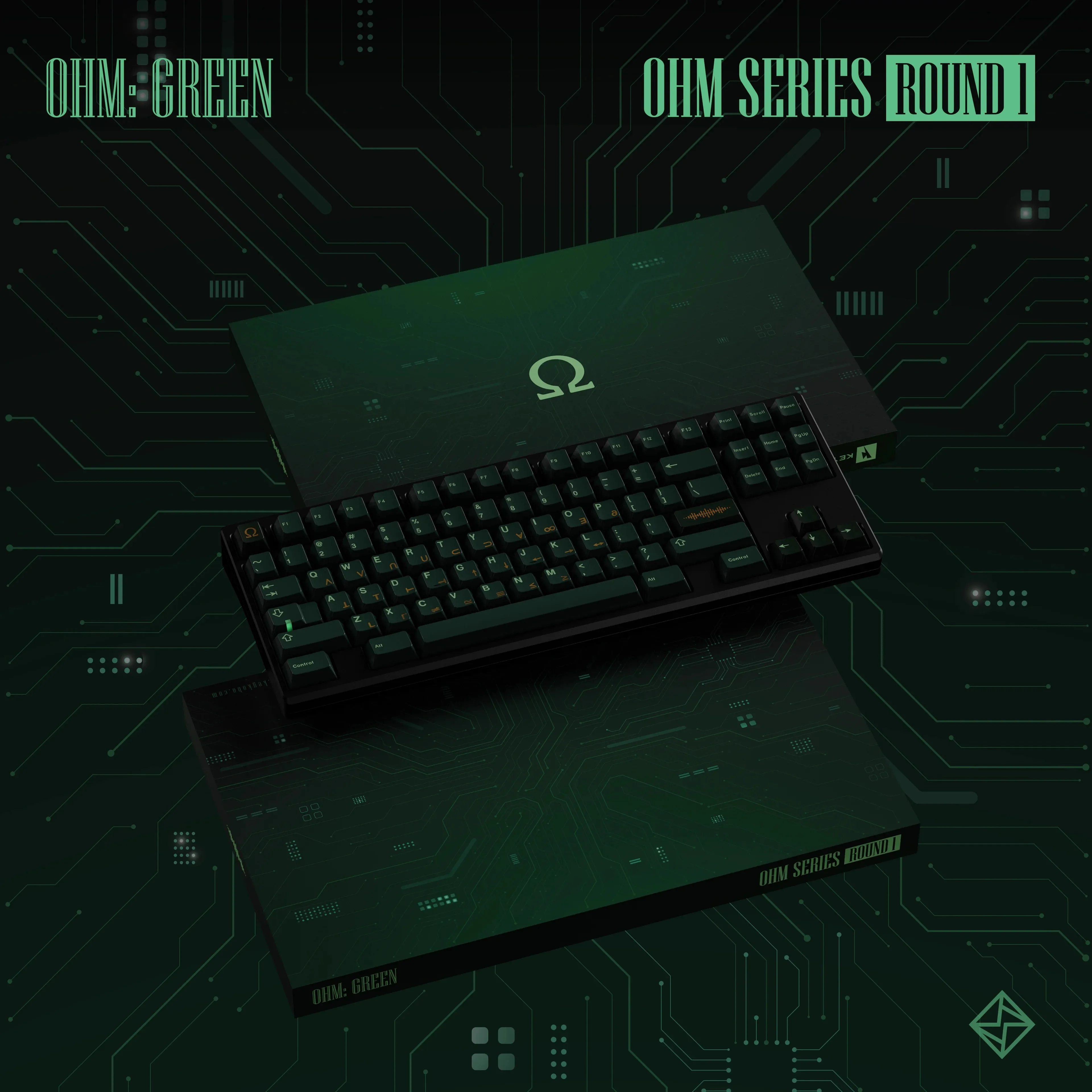 

KKB OHM: Green Theme Keycaps ABS Sub Keycap Personalized Cherry Profile Custom Gaming Key Caps for Mechanical Keyboard Gifts