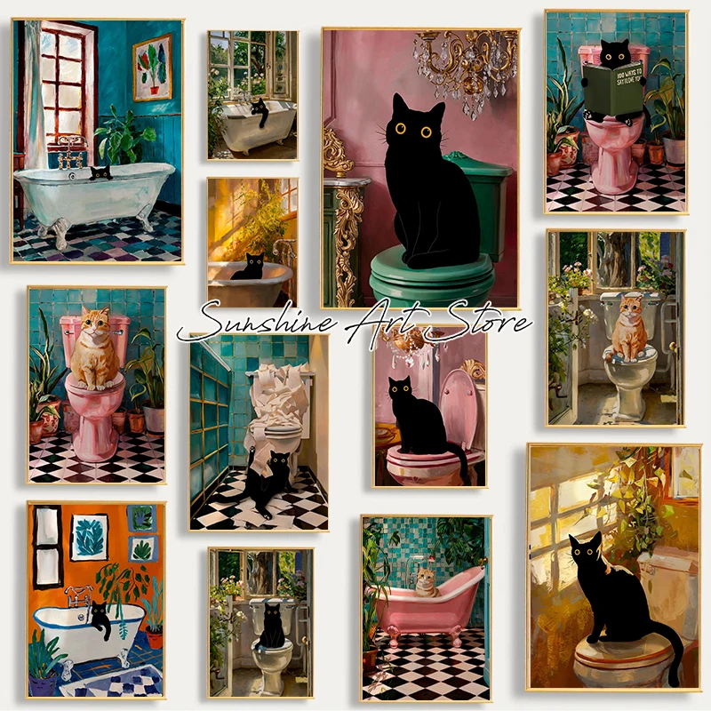 Bathroom Black Cats… - image