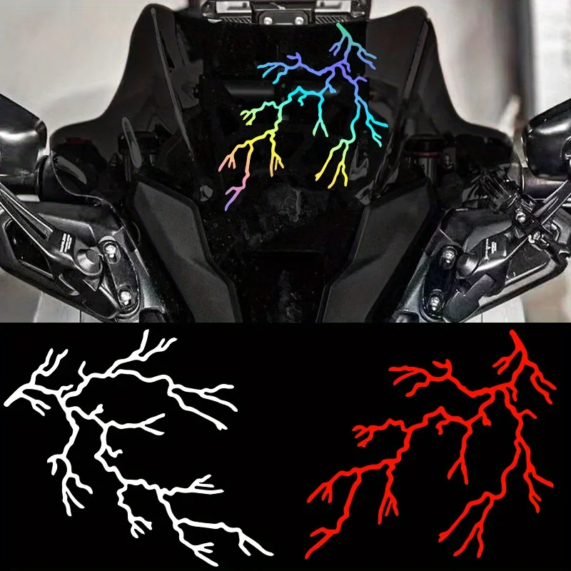 

Lightning Crack Vinyl Sticker, 1PC Waterproof Anti-scratch Decal, Cool Fashion DIY Decoration for Motorcycle Car Helmet Laptop